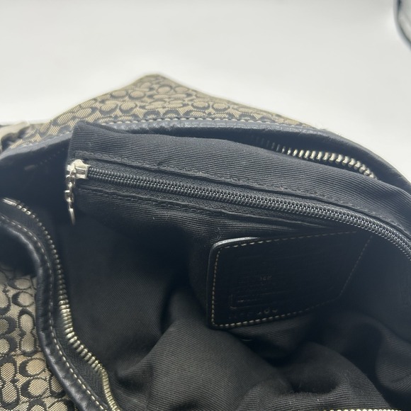 Vintage Y2K Coach F10416 Signature Convertible Duffle Crossbody Bag Gray Black - Picture 13 of 16